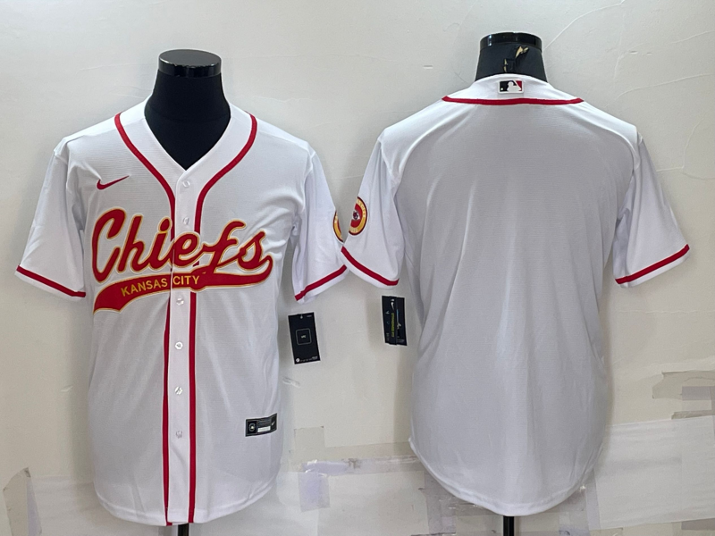 Men’s Kansas City Chiefs White Blank Jersey