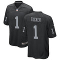 Men’s Las Vegas Raiders #1 Tre Tucker Nike Black Vapor F.U.S.E. Limited Player Jersey