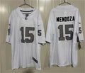 Men’s Las Vegas Raiders #15 Fernando Mendoza Nike White Silver Alternate Vapor F.U.S.E. Limited Jersey