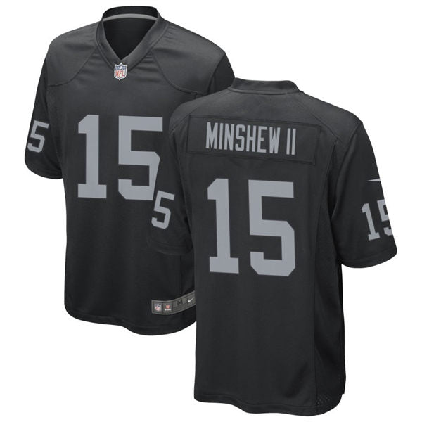 Men’s Las Vegas Raiders #15 Gardner Minshew II Nike Black Vapor Untouchable Limited Player Jersey