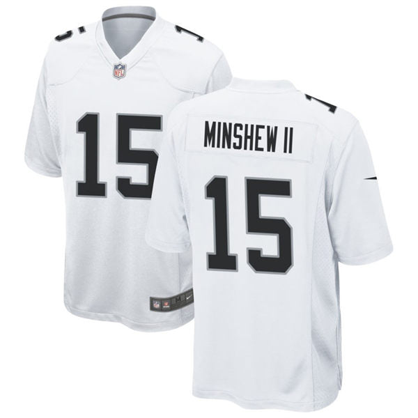 Men’s Las Vegas Raiders #15 Gardner Minshew II Nike White Vapor Untouchable Limited Player Jersey