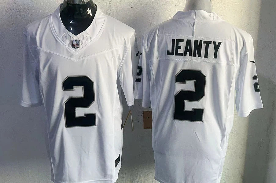Men’s Las Vegas Raiders #2 Ashton Jeanty Nike White Vapor F.U.S.E. Limited Jersey