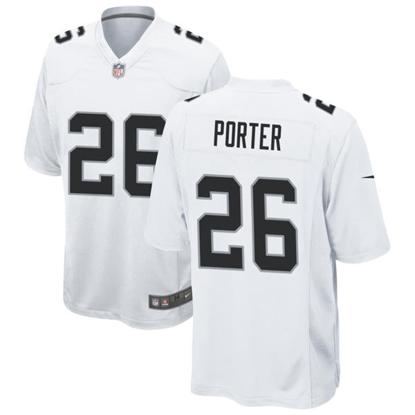 Men’s Las Vegas Raiders #26 Darien Porter Nike White Vapor F.U.S.E. Limited Player Jersey