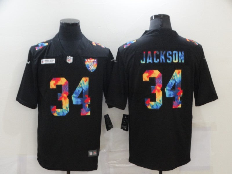 Men’s Las Vegas Raiders #34 Bo Jackson Black Jersey