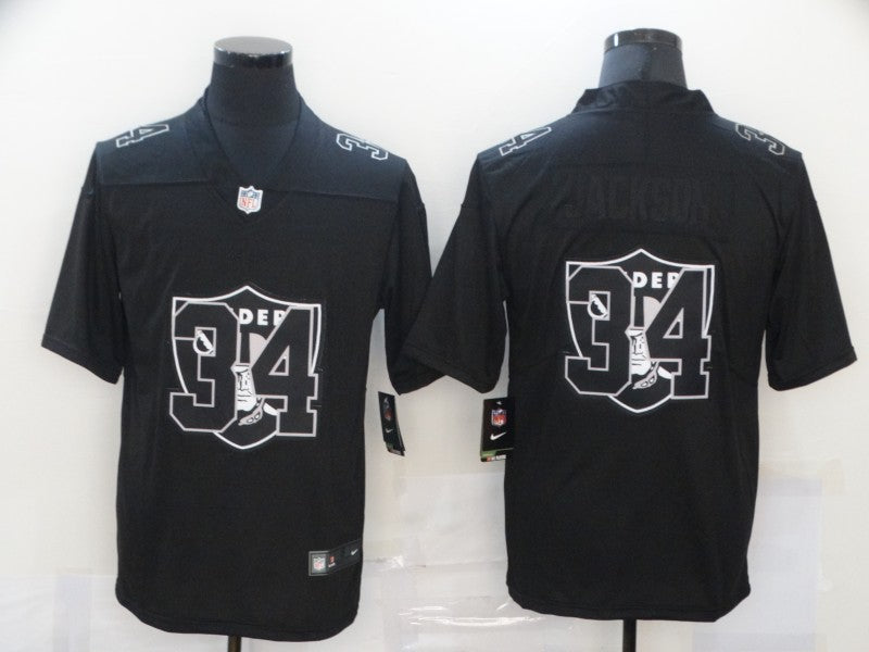 Men’s Las Vegas Raiders #34 Bo Jackson Black Jersey
