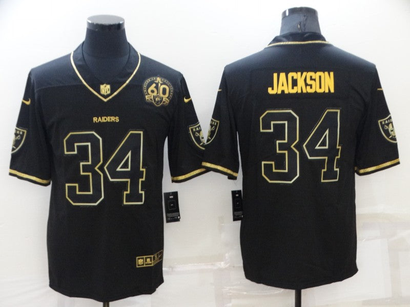 Men’s Las Vegas Raiders #34 Bo Jackson Black Limited Jersey