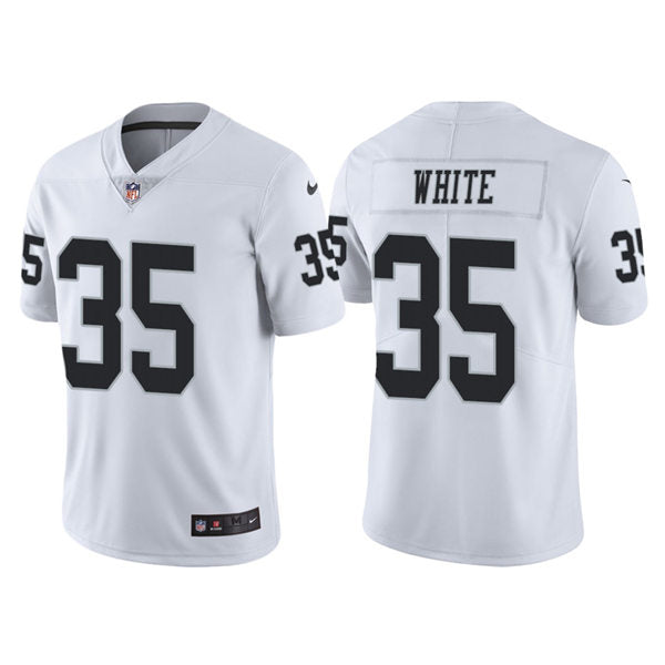 Men’s Las Vegas Raiders #35 Zamir White Nike White Vapor Untouchable Limited Player Jersey