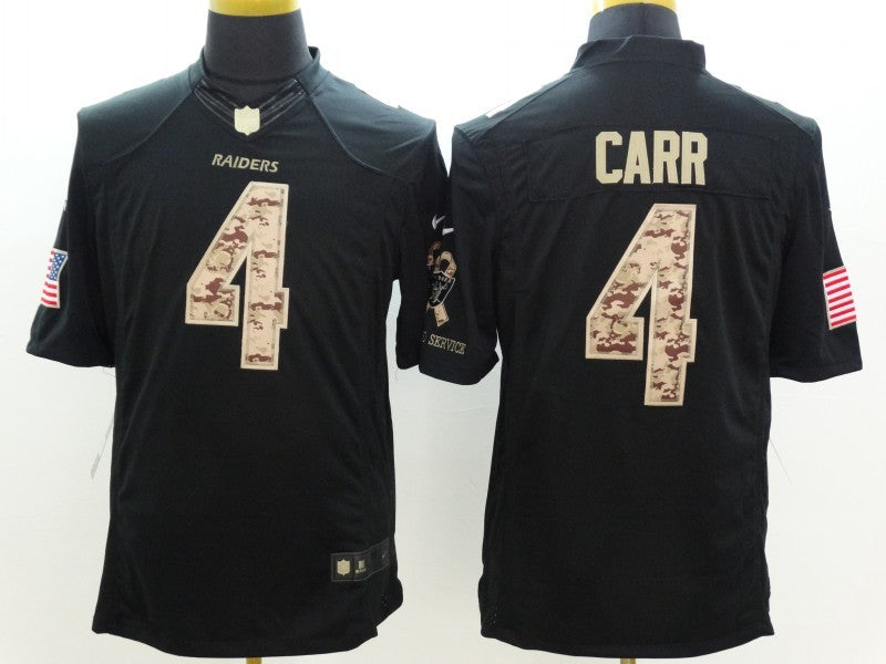 Men’s Las Vegas Raiders #4 Derek Carr Black Jersey