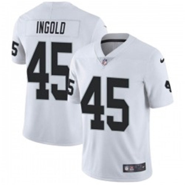 Men’s Las Vegas Raiders #45 Alec Ingold Limited White Vapor Untouchable Jersey