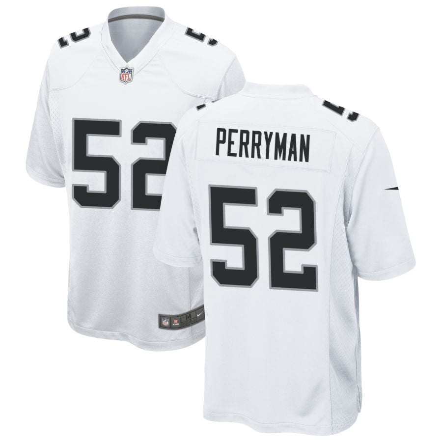 Men’s Las Vegas Raiders #52 Denzel Perryman Nike White Vapor Limited Jersey