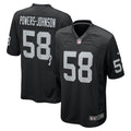 Men’s Las Vegas Raiders #58 Jackson Powers-Johnson Nike Black Vapor F.U.S.E. Limited Player Jersey