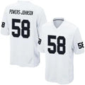 Men’s Las Vegas Raiders #58 Jackson Powers-Johnson Nike White Vapor F.U.S.E. Limited Player Jersey