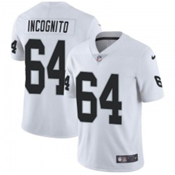 Men’s Las Vegas Raiders #64 Richie Incognito Limited White Vapor Untouchable Jersey