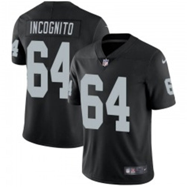 Men’s Las Vegas Raiders #64 Richie Incognito Nike  Black Team Color Vapor Untouchable Jersey