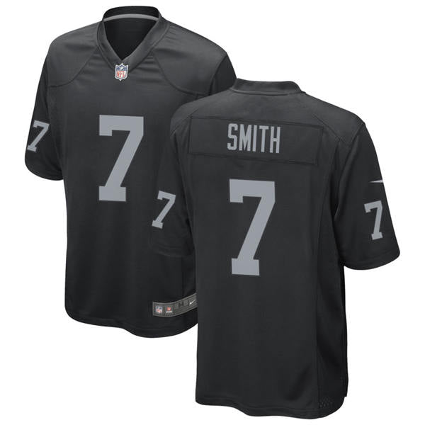 Men’s Las Vegas Raiders #7 Geno Smith Nike Black Vapor F.U.S.E. Limited Player Jersey