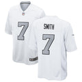 Men’s Las Vegas Raiders #7 Geno Smith Nike White Color Rush Vapor F.U.S.E. Limited Jersey