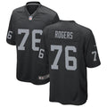 Men’s Las Vegas Raiders #76 Caleb Rogers Nike Black Vapor F.U.S.E. Limited Player Jersey