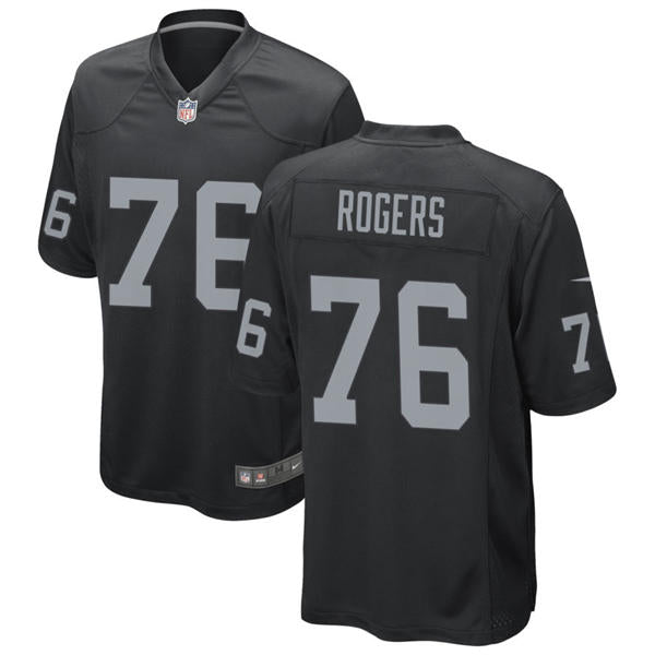 Men’s Las Vegas Raiders #76 Caleb Rogers Nike Black Vapor F.U.S.E. Limited Player Jersey