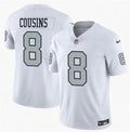 Men’s Las Vegas Raiders #8 Kirk Cousins  Nike White Silver Alternate Vapor F.U.S.E. Limited Jersey