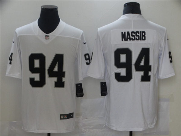 Men’s Las Vegas Raiders #94 Carl Nassib Stitched NFL Nike White Vapor Untouchable Limited Jersey