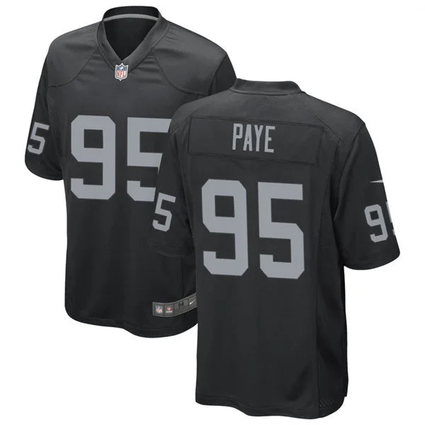 Men’s Las Vegas Raiders #95 Kwity Paye Nike Black Vapor F.U.S.E. Limited Jersey