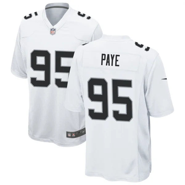 Men’s Las Vegas Raiders #95 Kwity Paye Nike White Vapor F.U.S.E. Limited Jersey