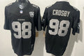 Men’s Las Vegas Raiders #98 Maxx Crosby Black 65TH Anniversary Gratitude F.U.S.E. Limited Jersey