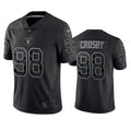 Men’s Las Vegas Raiders #98 Maxx Crosby Black Reflective Limited Jersey