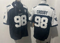 Men’s Las Vegas Raiders #98 Maxx Crosby Black White Gratitude F.U.S.E. Limited Jersey