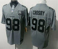Men’s Las Vegas Raiders #98 Maxx Crosby Gray 65TH Anniversary Gratitude F.U.S.E. Limited Jersey