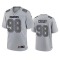 Men’s Las Vegas Raiders #98 Maxx Crosby Gray Atmosphere Fashion Game Jersey