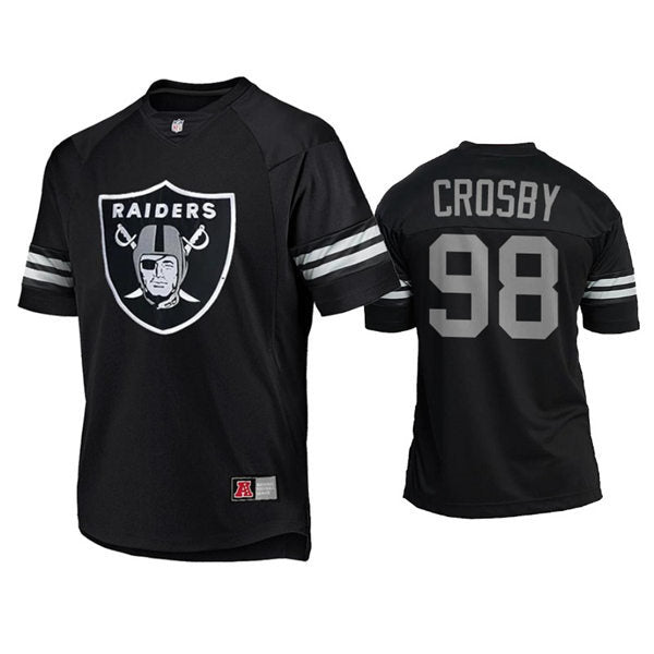 Men’s Las Vegas Raiders #98 Maxx Crosby Nike 2021 Black Team Logo Icon Jersey