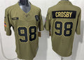 Men’s Las Vegas Raiders #98 Maxx Crosby Nike 2025 Salute to Service Limited Jersey – Olive