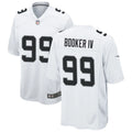Men’s Las Vegas Raiders #99 Thomas Booker IV Nike White Vapor F.U.S.E. Limited Player Jersey