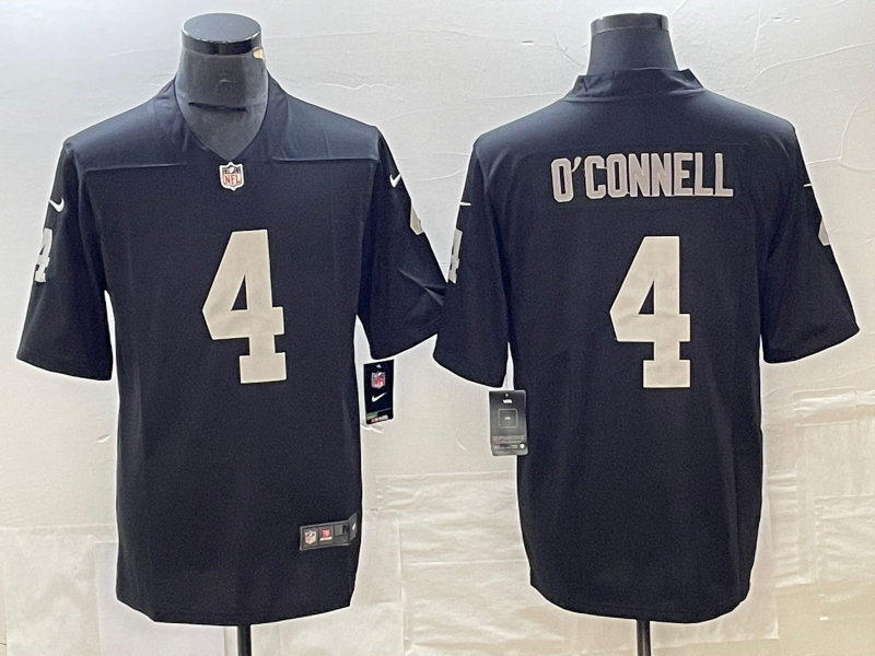 Men’s Las Vegas Raiders Aidan O’Connell #4 Black Jersey