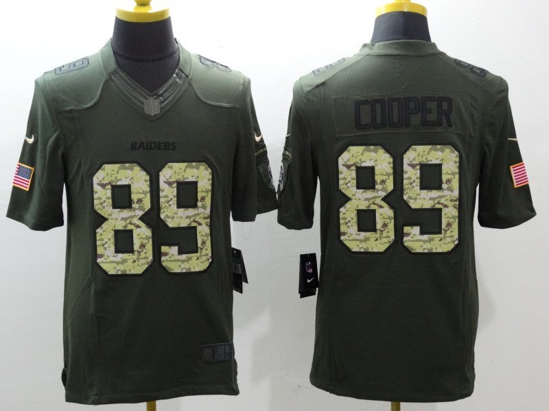 Men’s Las Vegas Raiders Amari Cooper #89 Army Green Jersey
