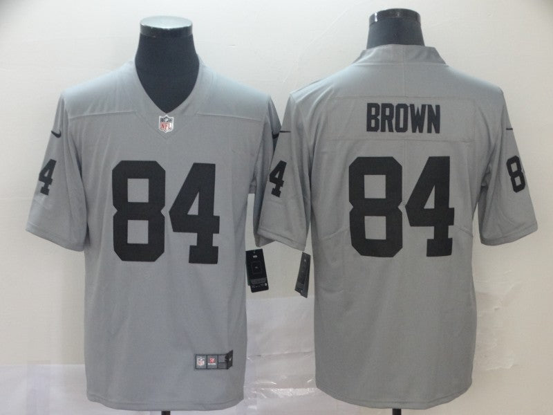 Men’s Las Vegas Raiders Antonio Brown #84 Gray Inverted Legend Jersey