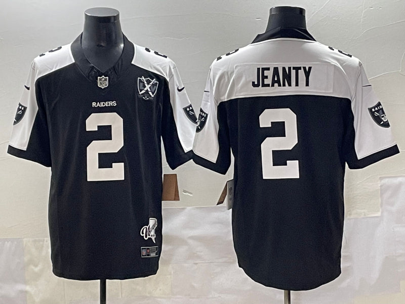 Men’s Las Vegas Raiders Ashton Jeanty #2 Black Jersey