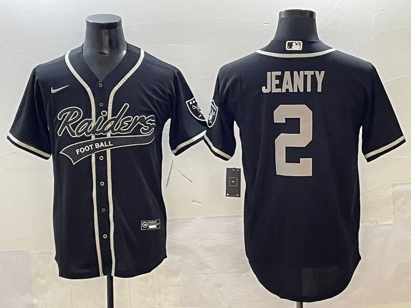 Men’s Las Vegas Raiders Ashton Jeanty #2 Black Jersey