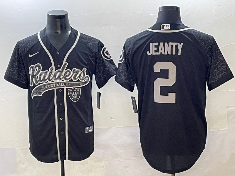 Men’s Las Vegas Raiders Ashton Jeanty #2 Black RFLCTV Limited Jersey