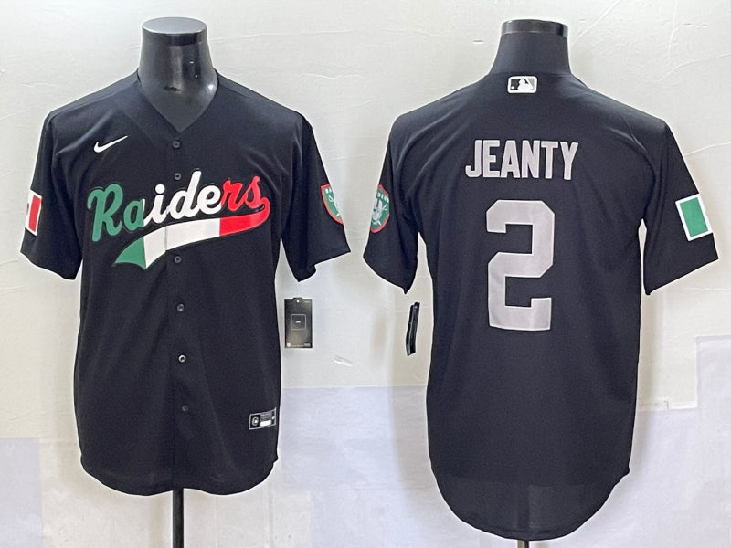 Men’s Las Vegas Raiders Ashton Jeanty #2 Black Team Jersey