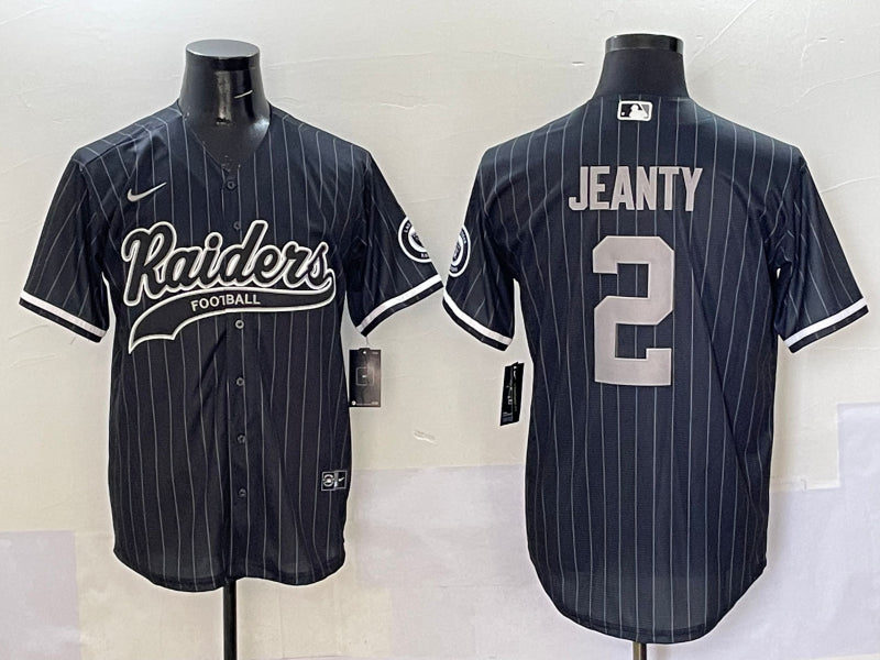 Men’s Las Vegas Raiders Ashton Jeanty #2 Black Team Jersey