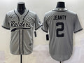 Men’s Las Vegas Raiders Ashton Jeanty #2 Gray Jersey