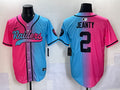 Men’s Las Vegas Raiders Ashton Jeanty #2 Pink/Blue Jersey