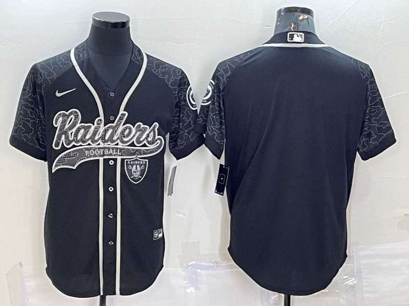 Men’s Las Vegas Raiders Black RFLCTV Limited Blank Jersey