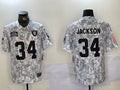 Men’s Las Vegas Raiders Bo Jackson #34 Arctic Camo 2024 Salute to Service Retired Limited Jersey