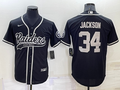 Men’s Las Vegas Raiders Bo Jackson #34 Black Jersey Joint Edition