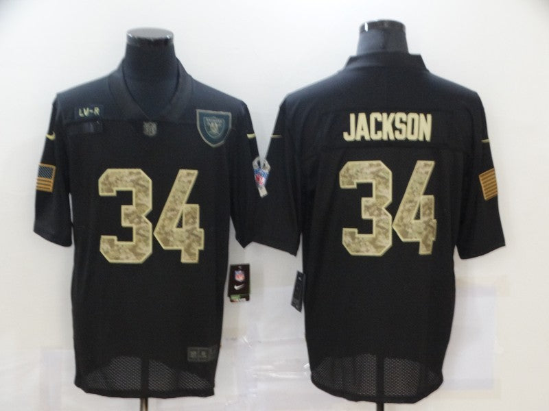 Men’s Las Vegas Raiders Bo Jackson #34 Black Limited Jersey