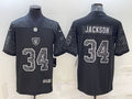 Men’s Las Vegas Raiders Bo Jackson #34 Black RFLCTV Limited Jersey