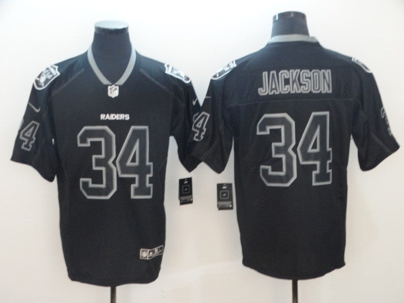Men’s Las Vegas Raiders Bo Jackson #34 Black Team Jersey